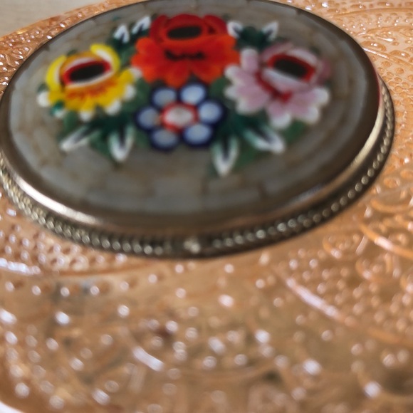 Vintage Micro Mosaic Floral Brooch - Picture 7 of 7